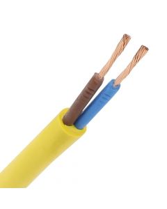 Dynamic Pur kabel H07BQ-F 2x1.5mm2 geel - per haspel 500 meter