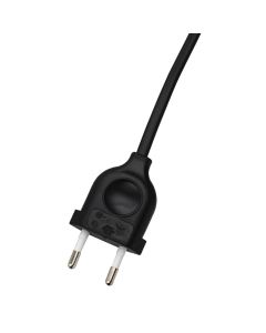 Bailey netsnoer met eurostekker 2 meter 2X0,75mm2 - zwart (141088)