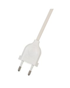 Bailey netsnoer met eurostekker 2 meter 2X0,75mm2 - wit (141089)