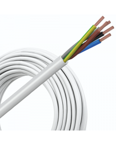 Helukabel VMVL (H05VV-F) kabel 5x0.75mm2 wit per rol 100 meter