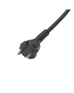 HK / HAKA netsnoer met contourstekker 2x1,5mm2 3 meter - zwart (517800045)