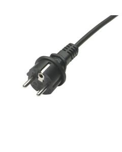 HK / HAKA netsnoer neopreen met schuko stekker 3x1.5mm2 2 meter zwart (517800061)
