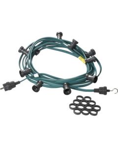 JÄGER-DIREKT Aansluitklare prikkabel 60 fittingen 2x1.5 mm2 40 m groen