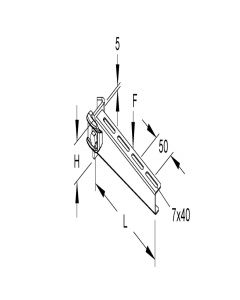 Niedax kabelgoot wandconsole voor 300mm breed (150333)