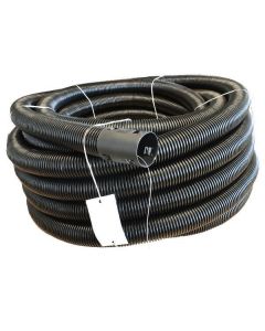 Frankische kabuflex mantelbuis met trekdraad en koppelstuk 50mm - zwart rol 50 meter