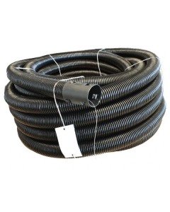 Frankische kabuflex mantelbuis met trekdraad en koppelstuk 75mm - zwart rol 50 meter