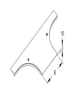 Niedax Kleinhuis kabelgoot deksel T-stuk inclusief draaisluiting voor 70mm breed (161571)
