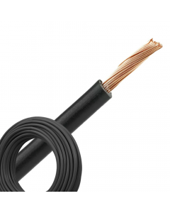 Aansluitdraad 4 mm2 zwart per 20 meter