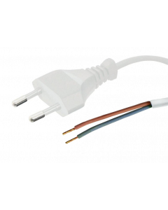 Netsnoer met eurostekker 1.5 meter wit 0.75 mm2