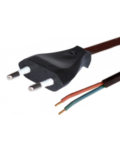 Netsnoer met eurostekker 2 meter zwart 0,75 mm2
