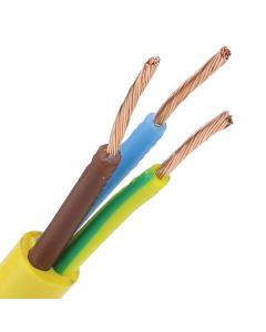 Dynamic pur kabel H07BQ-F 3x4mm2 geel per meter