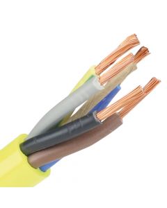 Dynamic pur kabel H07BQ-F 5x2.5 mm2 geel per rol 100 meter