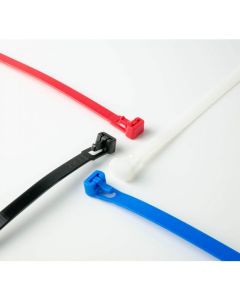 WKK tie wrap hersluitbaar zwart (UV bestendig) 4,8x200mm per 100 stuks (118126071)