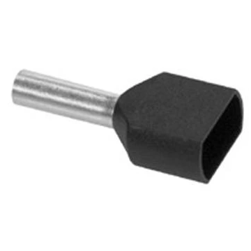 SOLAR twin adereindhuls geïsoleerd 2x1.5mm2 hulslengte 8mm zwart - per 100 stuks (1505164)