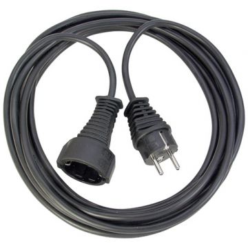 BRENNENSTUHL verlengsnoer 5 meter H05VV-F 3x1.5 met Schuko en contrastekker - zwart (1165440)