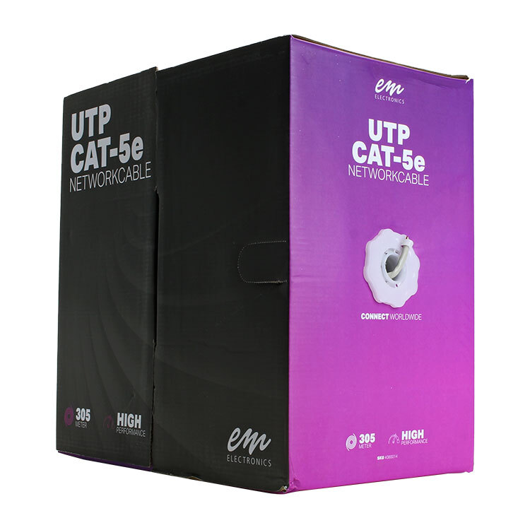 Miniatuur van EMhub UTP CAT5e kabel doos rol 305 meter