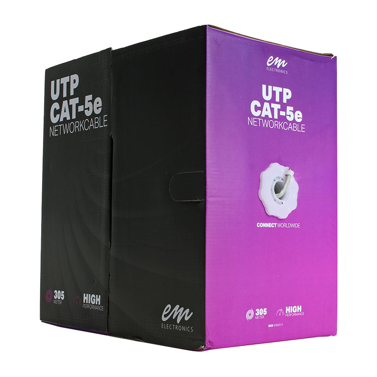 Miniatuur van EMhub UTP CAT5e kabel doos rol 305 meter
