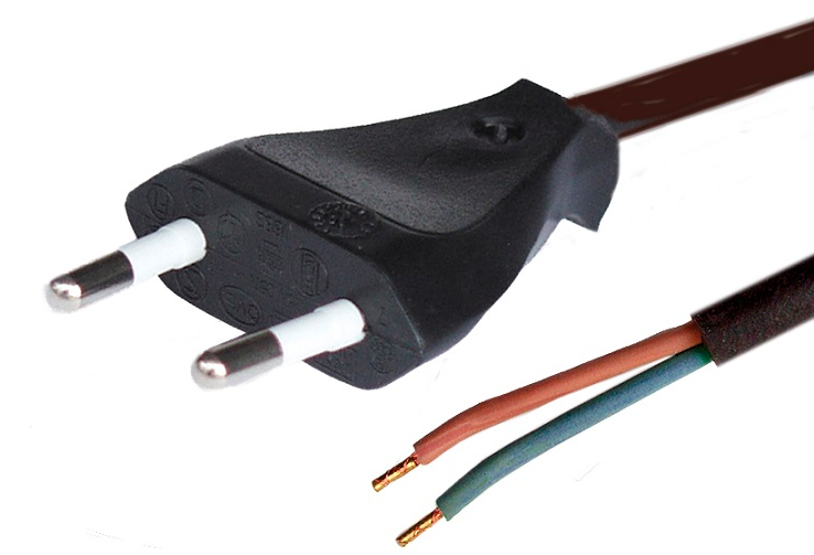 Miniatuur van Netsnoer met eurostekker 2x0.75mm2 2 meter zwart (53308)